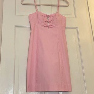 Lily Pulitzer Pink Striped Bow Mini Dress